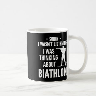Mug Je Pensais Au Biathlon - Ski Tirer Bi