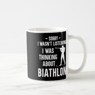 Mug Je Pensais Au Biathlon - Ski Tirer Bi