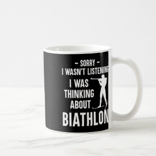 Mug Je pensais au biathlon - Tir au ski Bi