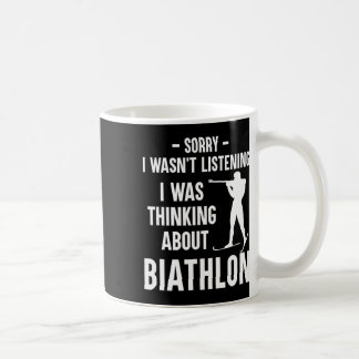 Mug Je pensais au biathlon - Tir au ski Bi