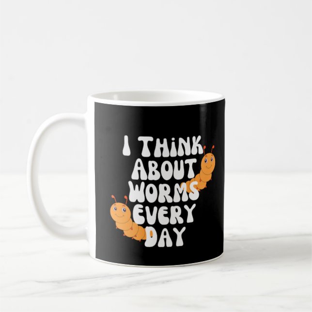 Mug Je Pense À Des Vers Tous Les Jours (Gauche)