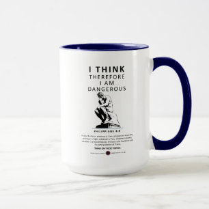 Mug Je pense donc que je suis dangereux