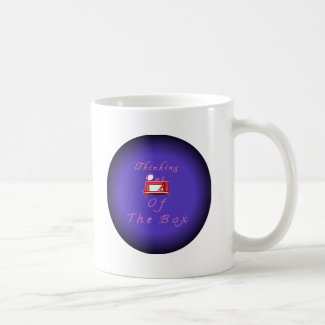 Mug Je pense en dehors de la boîte. (Droite)