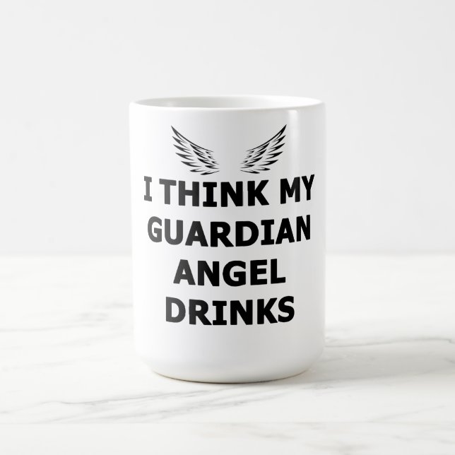 Mug Je Pense Que Mon Ange Gardien Boit (Centre)