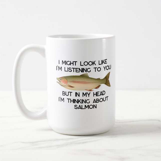 Mug Je peux avoir l'air de t'écouter dans ma tête  (Gauche)