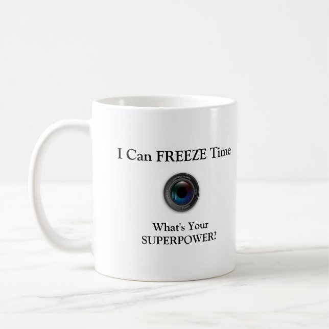 Mug Je peux geler le temps (Gauche)