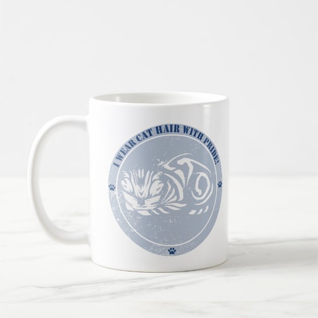 Mug Je porte des cheveux de chat avec fierté (Gauche)