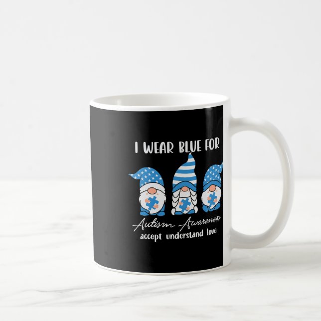 Mug Je porte du bleu pour la sensibilisation à l'autis (Droite)