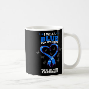 Mug Je Porte Du Bleu Pour Ma Nièce T1D Type 1 Diabète 