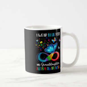 Mug Je Porte Du Bleu Pour Ma Petite-Fille Autisme Gran