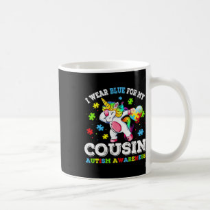 Mug Je porte du bleu pour mon cousin Autisme Dab Licor