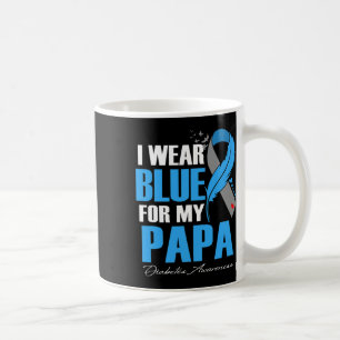 Mug Je Porte Du Bleu Pour Mon Papa Diabète Sensibilisa