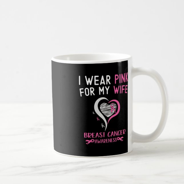 Mug Je Porte Du Rose Pour Ma Femme Sensibilisation Au  (Droite)