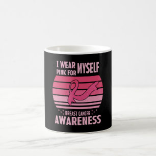 Mug Je Porte du Rose pour Moi-même Ruban Rose Cancer d