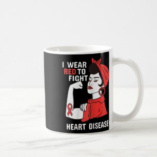 Mug Je Porte Du Rouge Pour Combattre Les Maladies Card