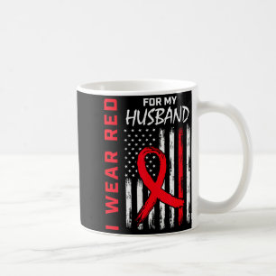 Mug Je porte du rouge pour la sensibilisation à la mal