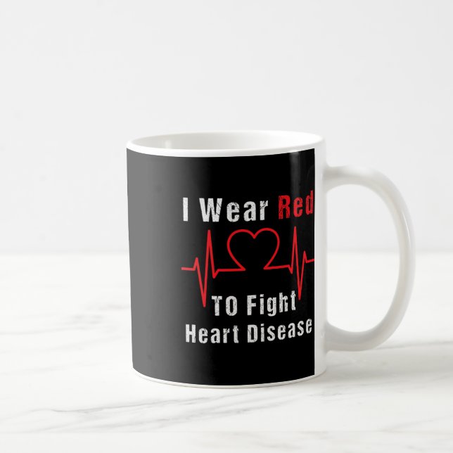Mug Je Porte Du Rouge Pour Lutter Contre Les Maladies  (Droite)