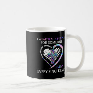 Mug Je Porte Du Ruban Cr Turquoise Et Violet Sensibili