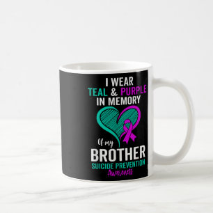 Mug Je porte du sarcelle et du violet en mémoire de mo