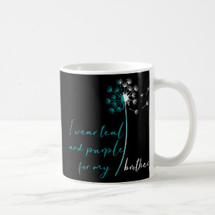 Mug Je porte du sarcelle et du violet pour la préventi