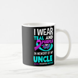 Mug Je porte du sarcelle et du violet pour la préventi