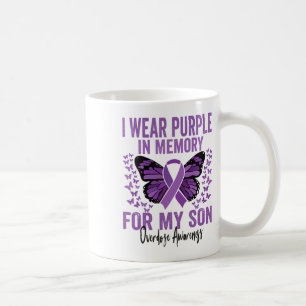 Mug Je porte du violet en mémoire de mon fils pour la