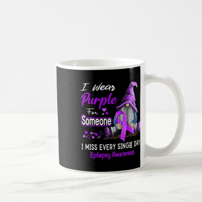 Mug Je porte du violet pour la sensibilisation à l'épi (Droite)