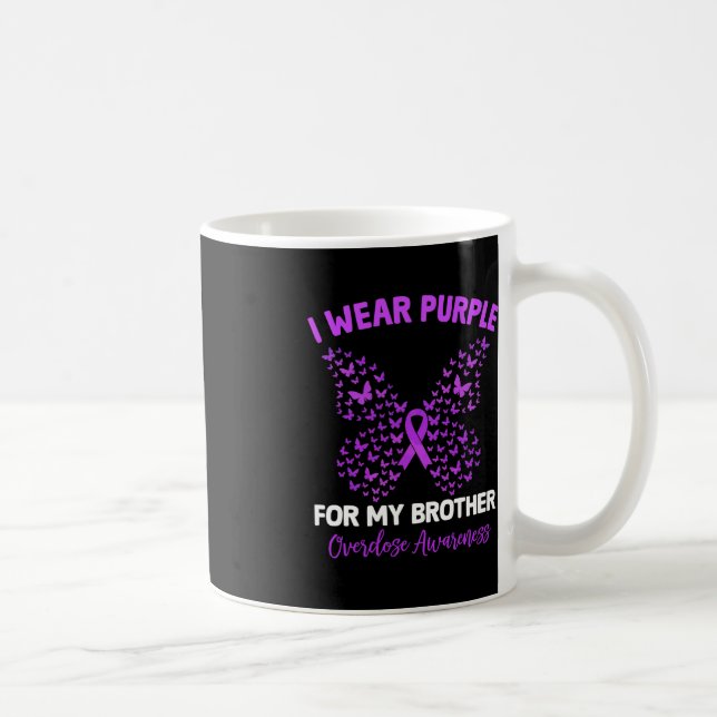 Mug Je Porte Du Violet Pour La Sensibilisation De Mon  (Droite)
