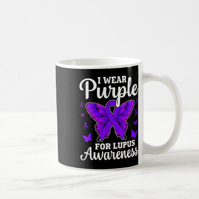 Mug Je Porte Du Violet Pour Le Papillon Mois De Sensib (Droite)