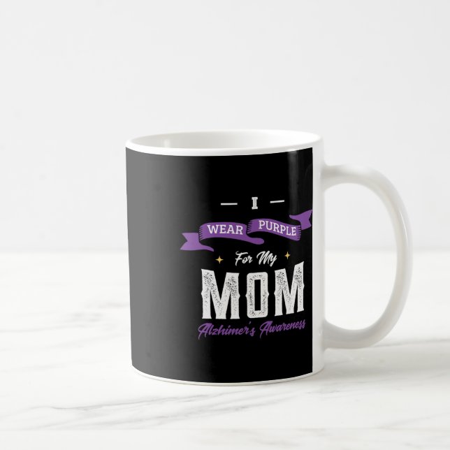 Mug Je porte du violet pour ma mère maladie de Heimerh (Droite)