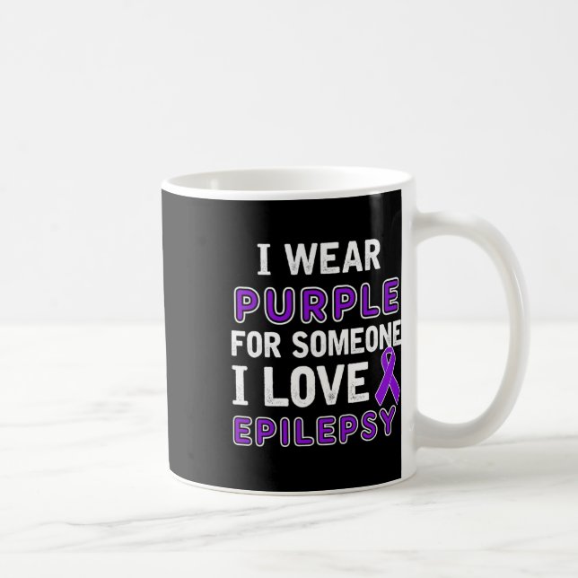 Mug Je porte du violet - Sensibilisation à l'épilepsie (Droite)