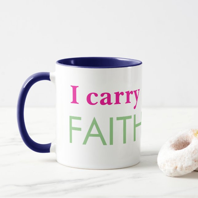 Mug "Je porte la foi" (Avec donut)