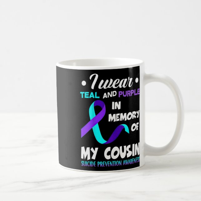 Mug Je Porte La Prévention Turquoise Et Violette Du Su (Droite)