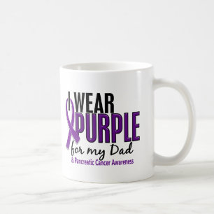 Mug Je porte le pourpre pour mon Cancer pancréatique