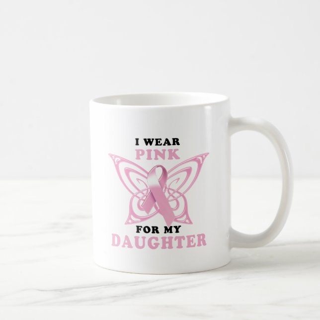 Mug Je porte le rose pour ma fille (Droite)