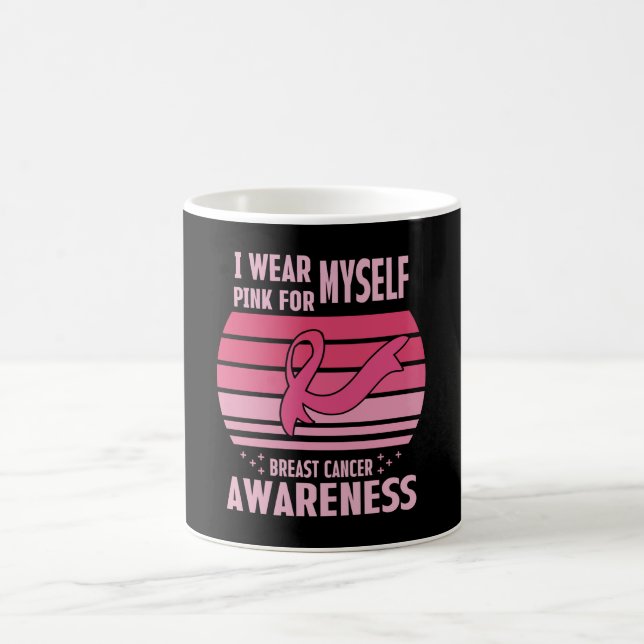 Mug Je Porte Le Rose Pour Moi-Même Sensibilisation au  (Centre)