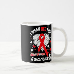 Mug Je Porte Le Rouge Pour Le Cadeau De Sensibilisatio