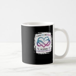 Mug Je porte le violet turquoise Pour quelqu'un qui me