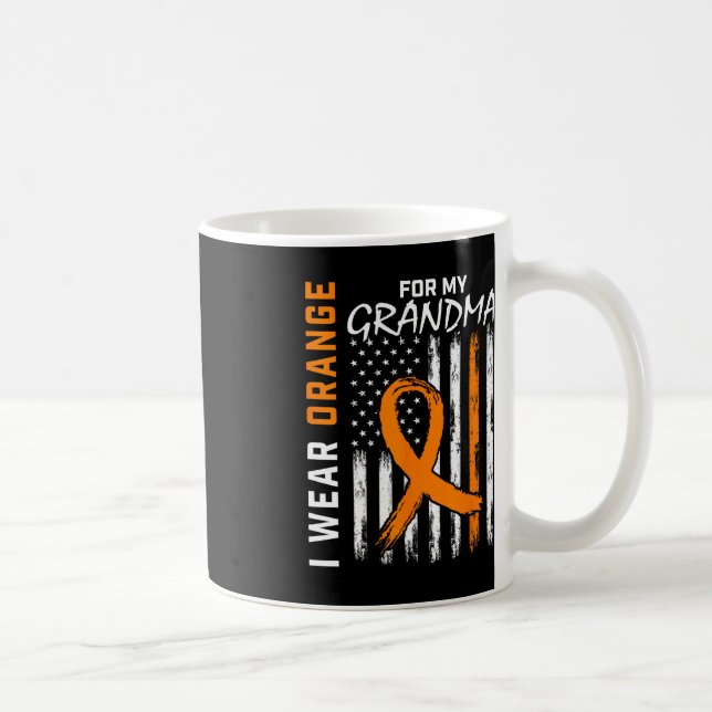 Mug Je Porte L'Orange Pour Ma Grand-Mère Leucémie Canc (Droite)