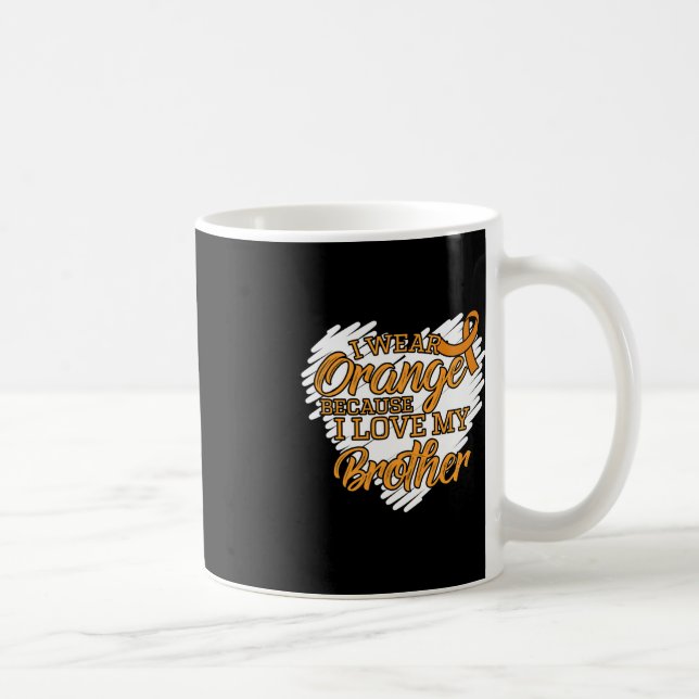 Mug Je Porte Orange Parce Que J'Aime Mon Frère (Droite)
