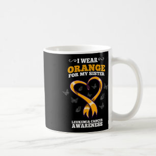 Mug Je Porte Orange Sœur Leukémie Cancer de sensibilis