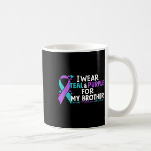 Mug Je Porte Turquoise & Purple Pour Mon Frère Sui