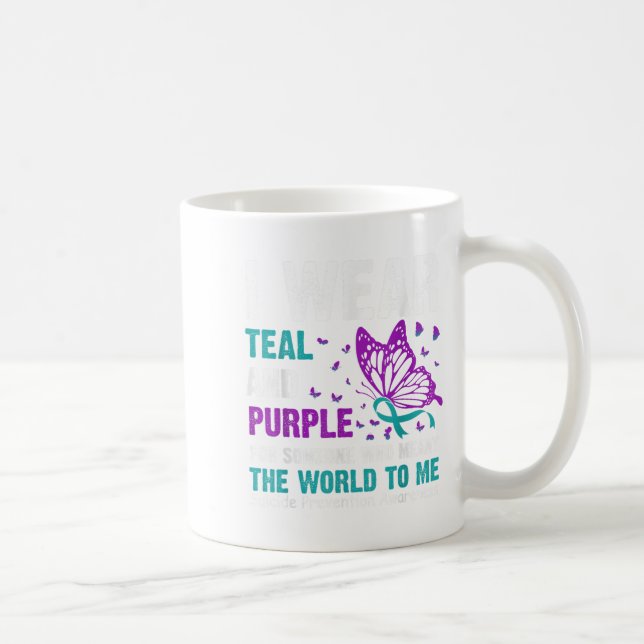 Mug Je Porte Turquoise &amp ; Violet Pour Quelqu'Un Qu (Droite)