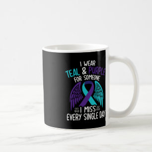 Mug Je Porte Turquoise & ; Violet Pour Quelqu'Un Qu