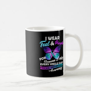 Mug Je Porte Turquoise & ; Violet Pour Quelqu'Un Qu