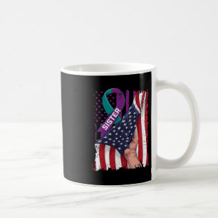 Mug Je Porte Turquoise Et Violet Pour Ma Soeur Suicide