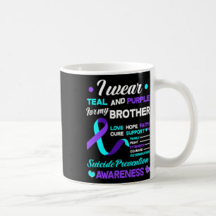 Mug Je Porte Turquoise Et Violet Pour Mon Frère Suicid