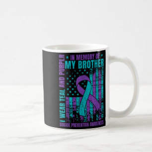 Mug Je Porte Turquoise Et Violet Pour Mon Frère Suicid