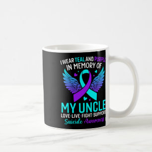 Mug Je Porte Turquoise Et Violet Pour Mon Oncle Suicid