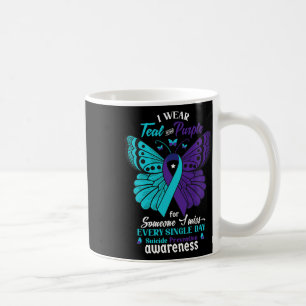 Mug Je Porte Turquoise Et Violet Pour Quelqu'Un Que J'